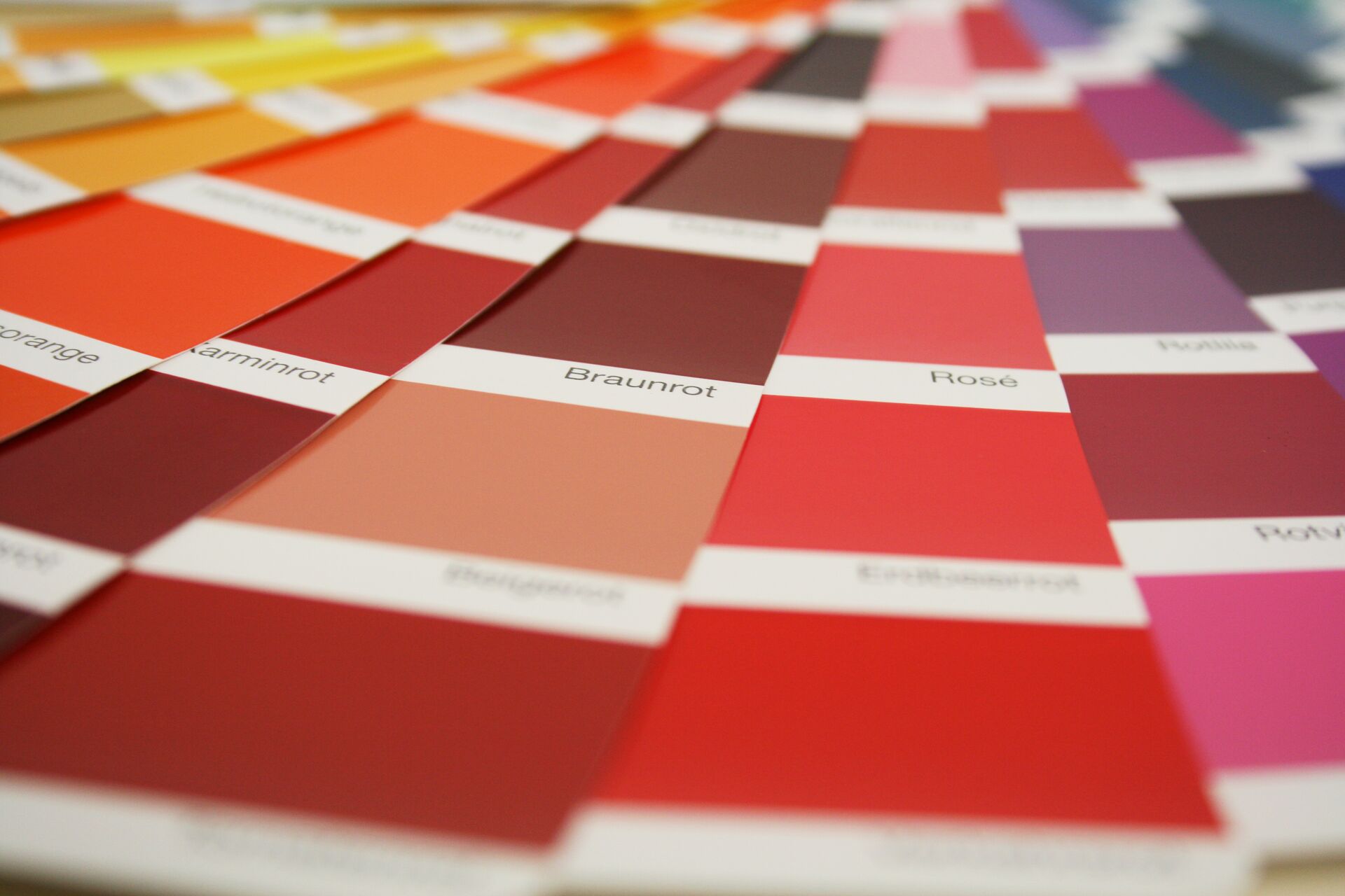Farbenvielfalt Fächer RAL